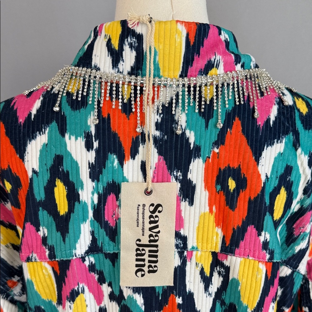 Savanna Jane Multicolor Patterned Jacket NWT - image 6